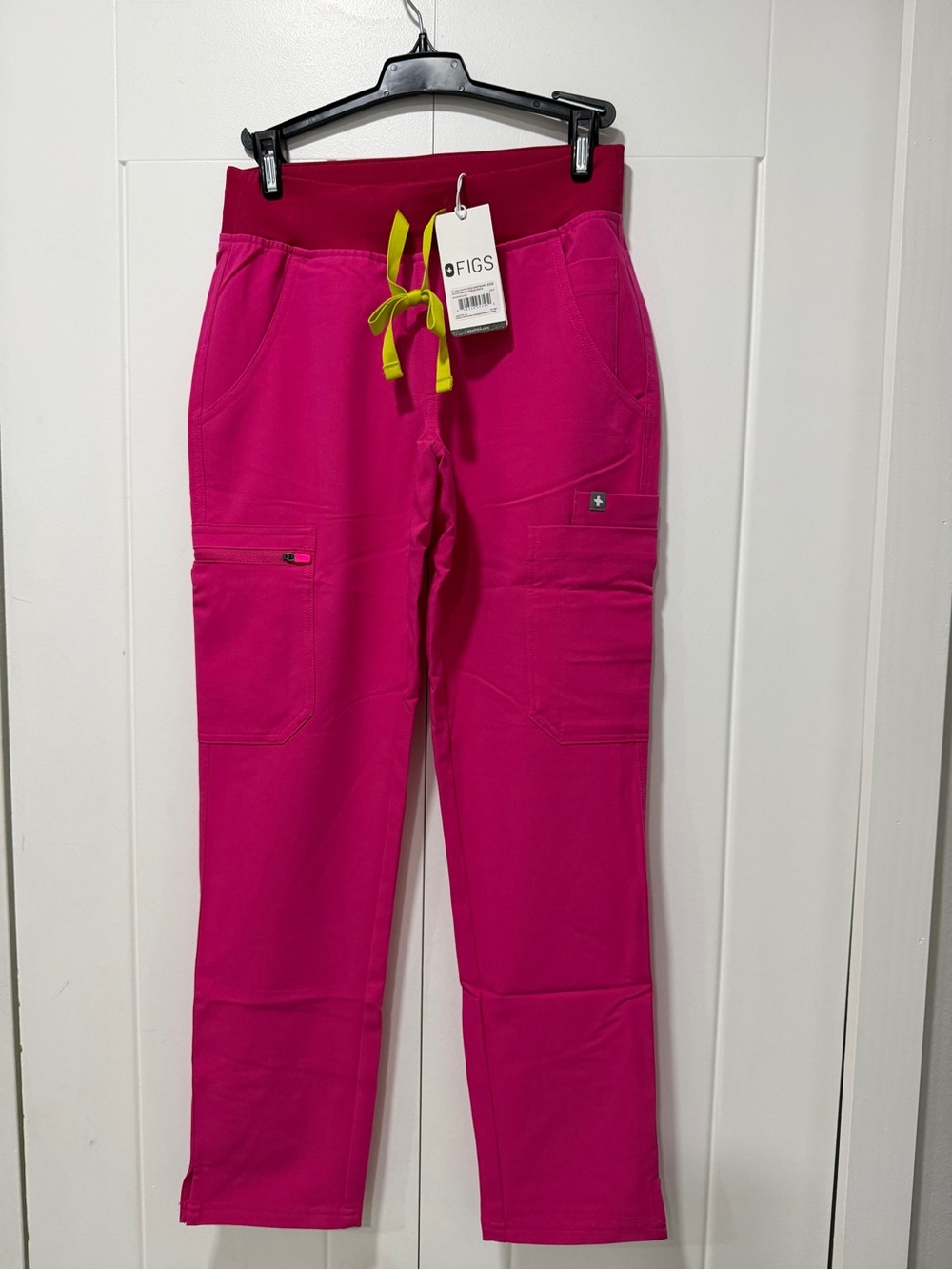 NWT FIGS Yola Skinny Scrub Pants Hot Pink XXS Petite